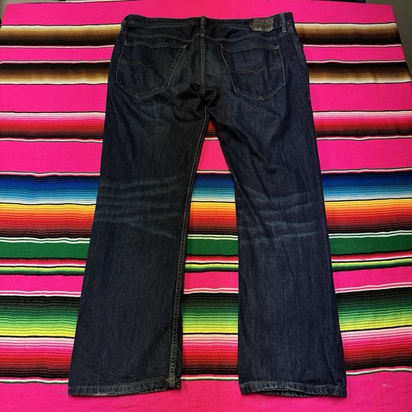 Diesel Jeans Men 38x32 New Fanker Regular Slim Bootcut Button Fly Dark Denim‎ - Picture 2 of 10